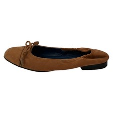 HERMES Light Brown Suede Women's Shoes