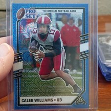 Leaf 2022 Pro Set Draft Metal Blue Mojo Rookie Caleb Williams #PSB-CW1