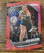 2025 Panini Prizm A’ja Wilson Red Power /75 Las Vegas Aces