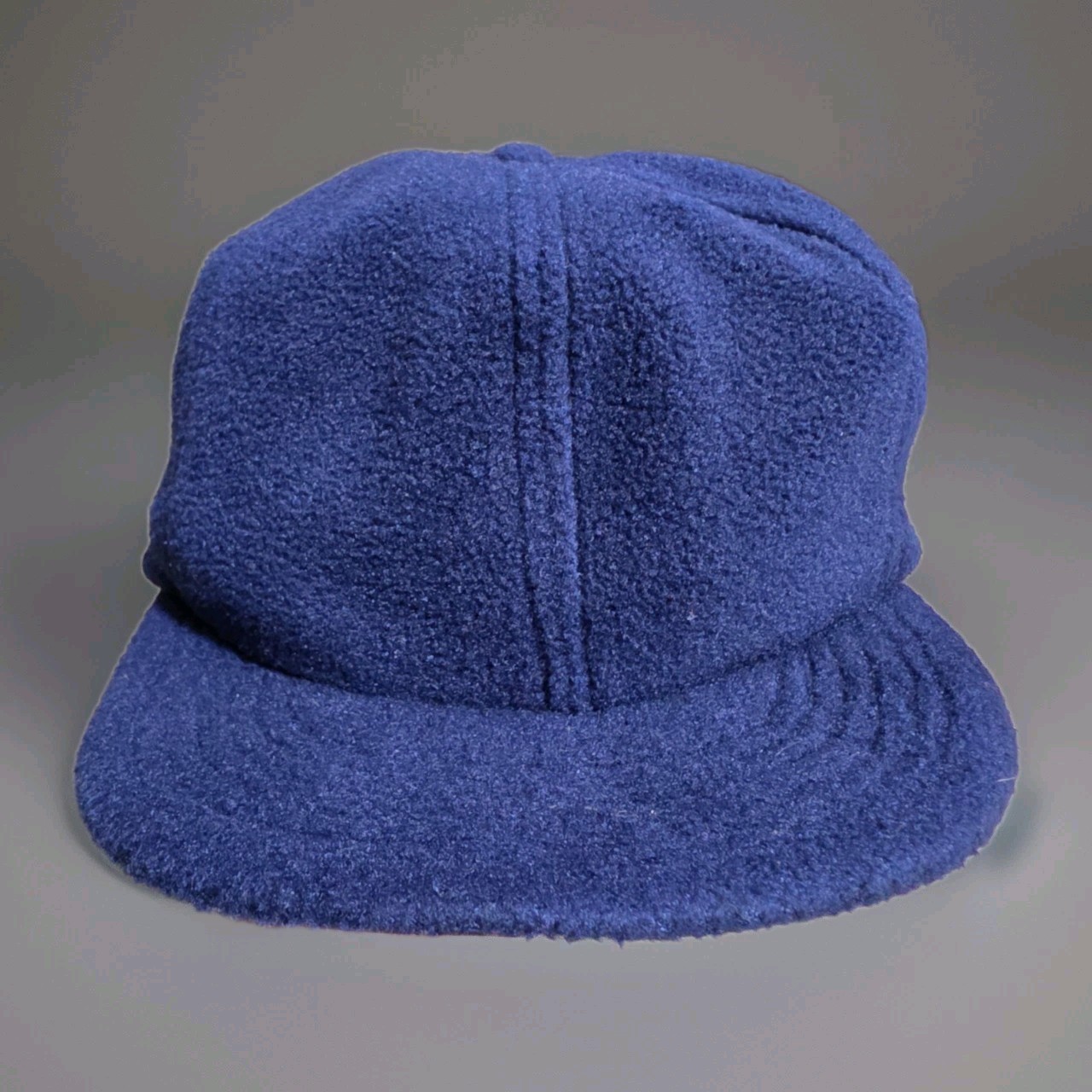 Vtg Dorfman Pacific Polartec Fleece Ear Flap Cap Hat Navy Blue Made in USA Large