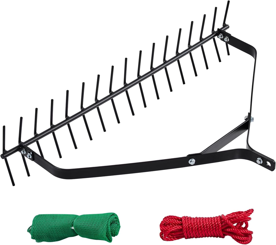 32x6.3 in Pond Aquatic Weed Rake Double-Sided Lake Weed Removal Rake ...