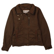 Columbia Women Brown Mid-Length Titanium Outdoor Jacket Size S