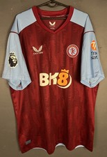 MEN'S FC ASTON VILLA 2023/2024 HOME SOCCER FOOTBALL SHIRT JERSEY SIZE 42XL XXL