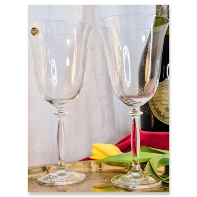 Crystalite Bohemia Clear Crystal Stemmed Wine Glasses Set of 2