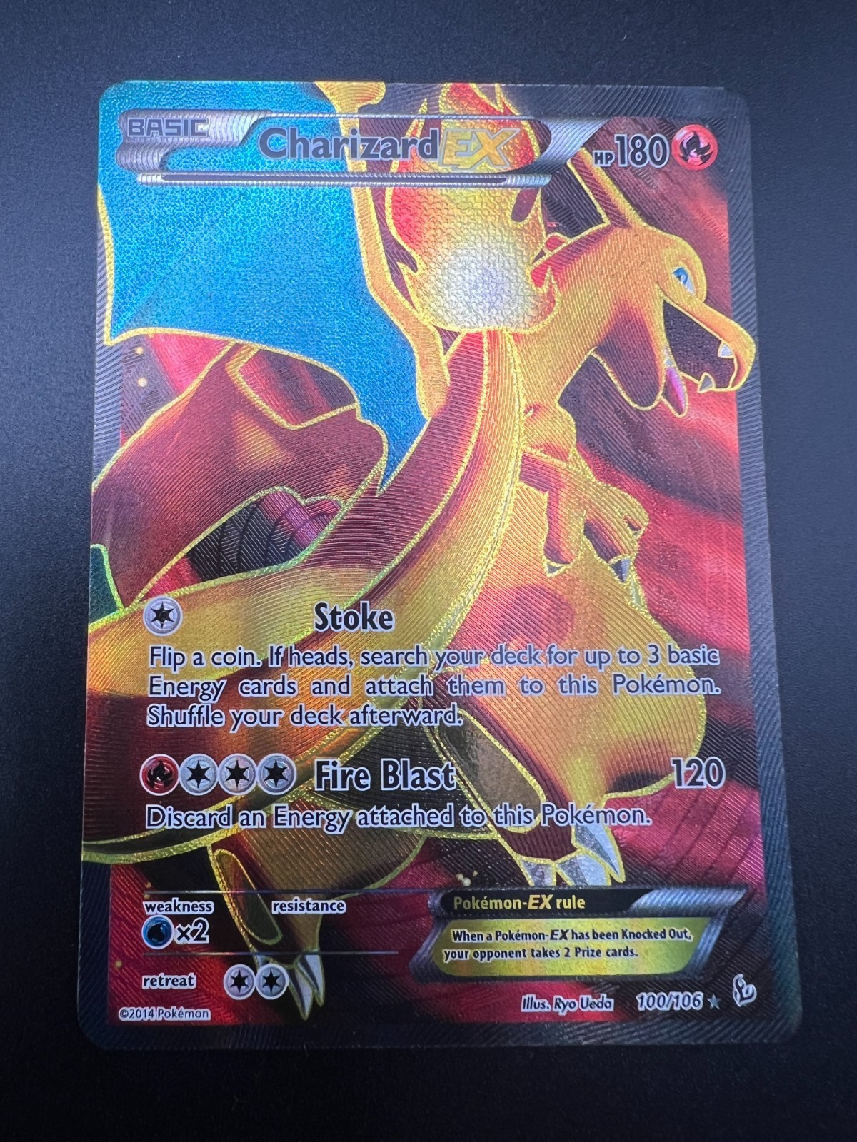 Charizard EX - 100/106 - Pokemon Flashfire XY Full Art Ultra Rare Card NM