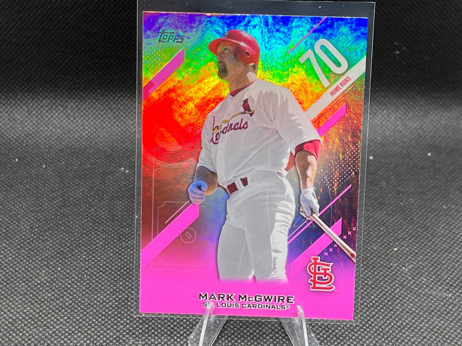 2026 Topps Crooked Numbers Pink Mark McGwire CN-6 Parallel Insert