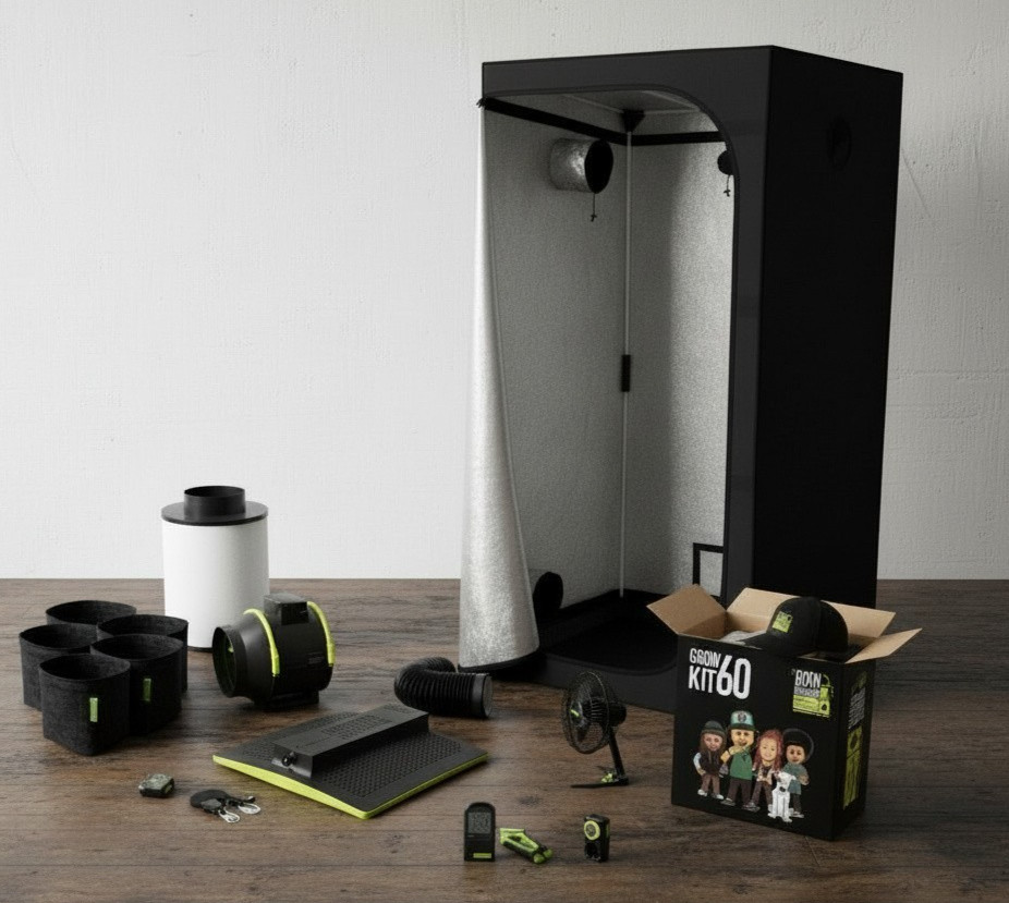 Indoor Homegrow Set Growbox Juego completo 60x60x160cm Ventilador LED Filtro de carbón activo
