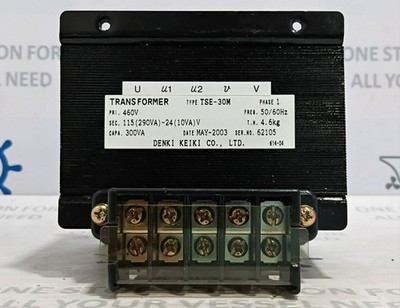Denki Keiki TSE-30M Transformer 300VA Pri. 460V Sec. 115(290VA)-24(10VA)V