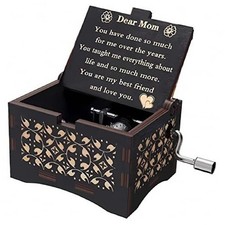 Gifts for Mom from Son/Daughter Music Box Personalize Engraved Gifts A.color a