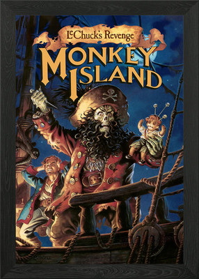 Monkey Island 2 gerahmtes Wandbild Poster Leinwanddruck Bild