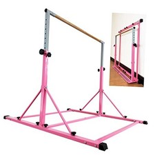 Gymnastic Bar For Kid and Teenage of 3-25, 5Ft/8 FT Base Pink 5 Ft Base 
