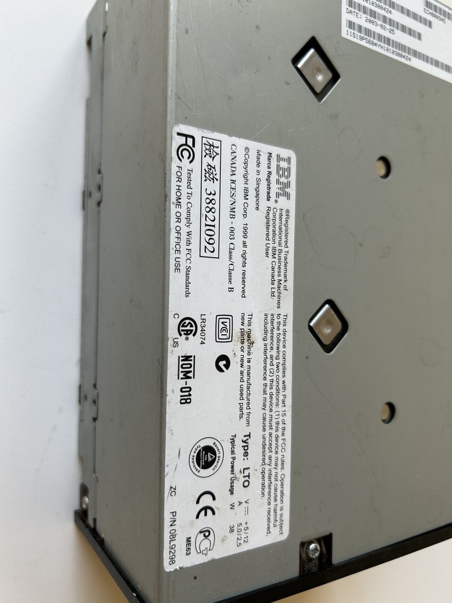 IBM LTO-1 Ultrium SCSI LVD Full Ht. Tape Drive 19P5986 71P9126 | eBay