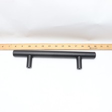 Modern Sliding Barn Door Handle Pull and Flush Hardware Set Rustic Black