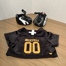 Build A Bear SOCCER/FOOTBALL Missouri Tigers Outfit Clothes Jersey & Shoes