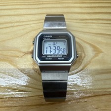 CASIO Illuminator Digital Watch B650W 3454 Stainless Steel Water Resistant 50M
