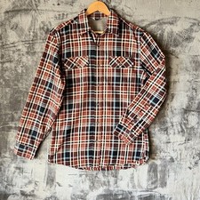 Eddie Bauer Travex Mens LS Button Down Shirt Blue Orange Plaid S Gorpcore Fall