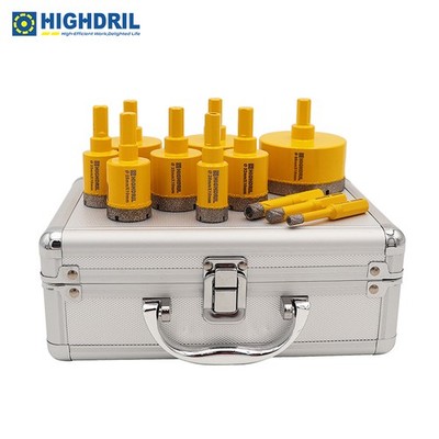 11pcs Diamond Drilling Core Bits Set Cut Porcelain Marble How Saw Cutter Tool