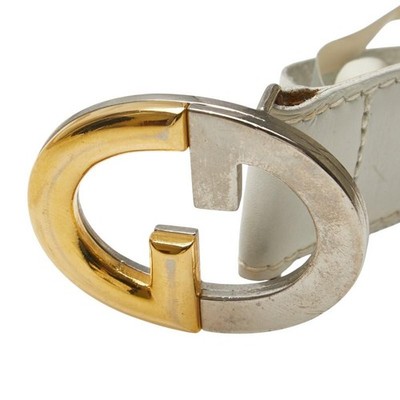 Gucci Old Gucci Belt Size 85 White Leather Men Used | eBay