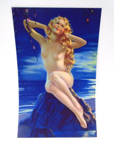 VTG MABEL ROLLINS HARRIS? ORIGINAL PIN-UP ART PRINT, 1930's-40's! EX. CONDITION!