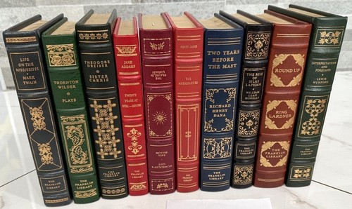 Lot #6 von 10 The Franklin Library ledergebundenes Buch SIEHE ANDERE MENGEN