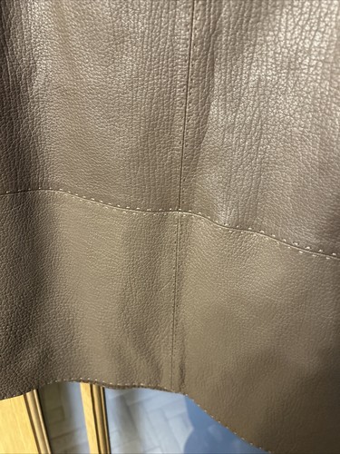 Paule Ka 100% Real Leather Skirt Size 38 New No Tags Mocha Brown - Picture 3 of 9