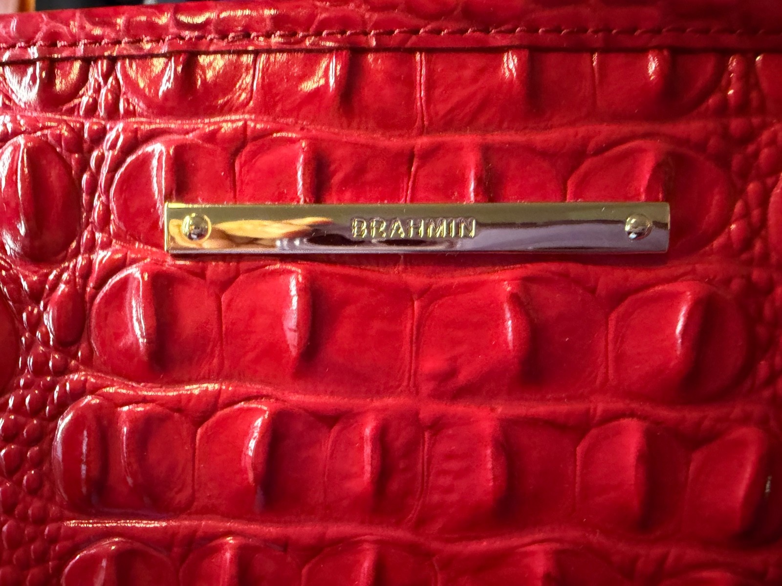 Brahmin Medium Asher Ember Melbourne - Red — image 3