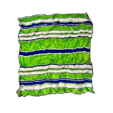 Vintage Vera Neumann Scarf - Signed - Hand Rolled Made in Japan - Green  Blue