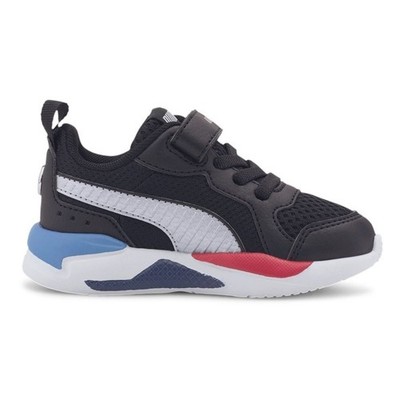 PUMA BMW MMS X-Ray AC Infant Sneaker Schwarz-Silber MESH Kunstleder