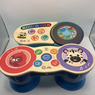 Baby Einstein Hape Magic Touch  Wooden  Toy Lot DJ Discovery  Turntable  & Drums