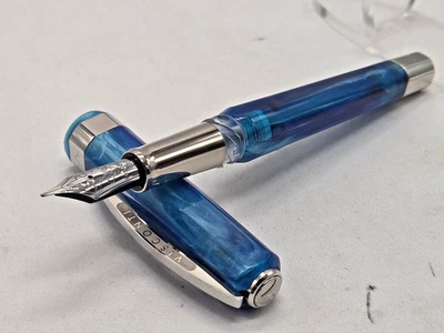Visconti Opera Demo Blue Fountain Pen Stainless Steel Broad Nib - Image 1 of 4