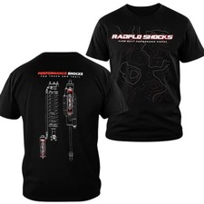 Radflo Shocks T-shirt 2 Sides Print Performance Shocks Blueprint Graphic Tee