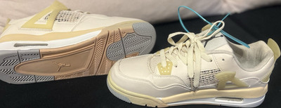Nike Air Jordan 4 Off-White Sneaker Herren 43 Beige Limitierte Auflage