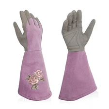 Color: Yellow, Size: PP - Pruning Garden Gloves Anti-scratch Faux Leather Protec