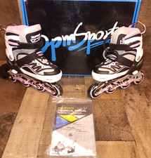 2PM Sports Cytia Pink Girls Adjustable Illuminating Inline Skates Sz 10C-13C NEW