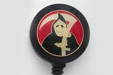 GRIM REAPER GOTH Retractable Reel ID Card Badge Holder Key Chain FREE SHIPPING