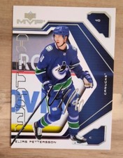 2021-22 Upper Deck MVP Hockey Elias Pettersson #9 - 20th Anniversary MVP Watch