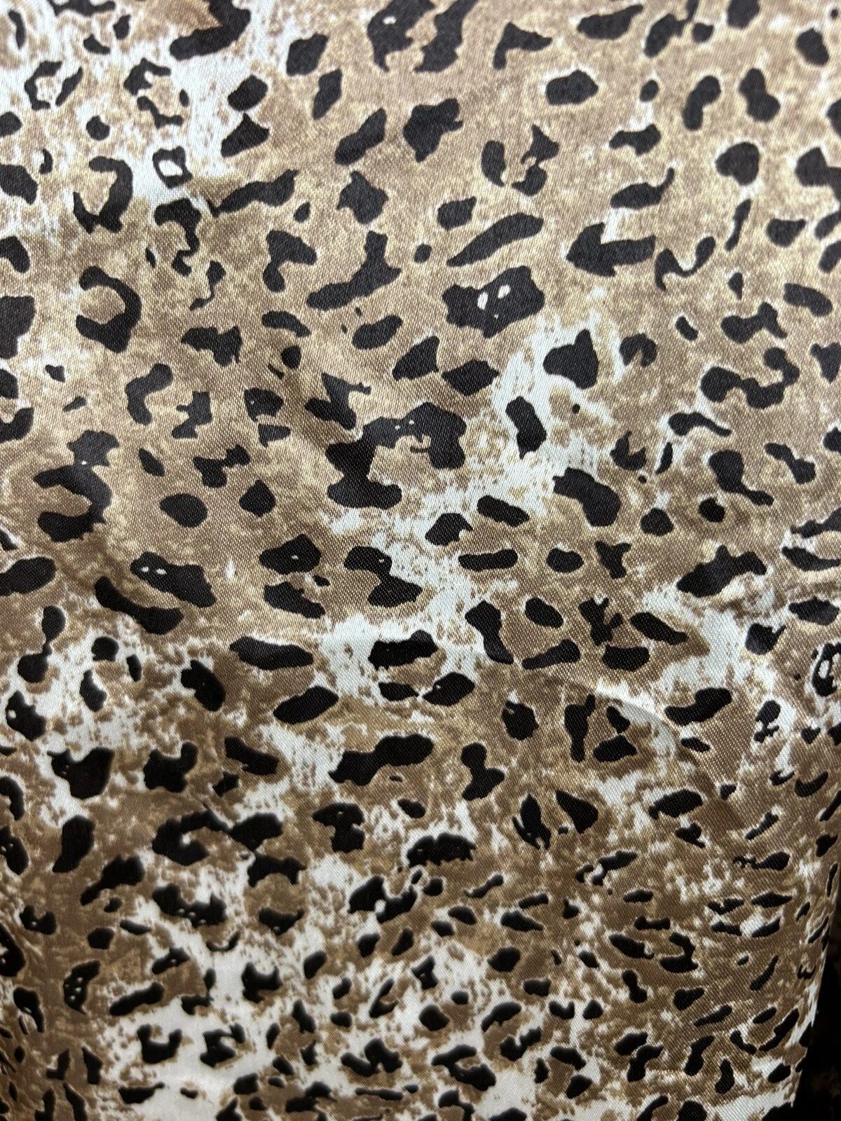 VETEMENTS Cool Clothings Mumu Vestito Donna OS Casa Accappatoio Stampa Animalier Beige Nero Raso