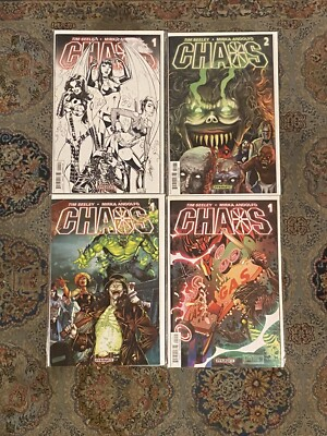 #ad CHAOS #1 CAMPBELL B amp; W SKETCH 2nd 1:10 REtailer RI Steampunk amp; Flanagan Rare $29.95