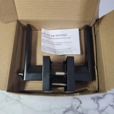 Square Black Door Handles W/ Locking Handle Heavy Duty Passage Levers D10M102