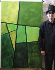 painting on canvas  39” X 62” Acrylic, Abstract, POP Art, giant