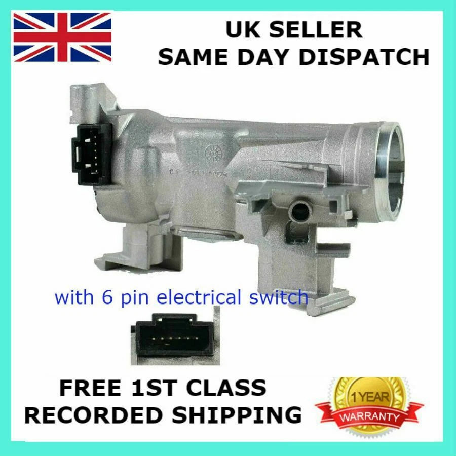 FOR VW SCIROCCO SHARAN TIGUAN TOURAN IGNITION HOUSING STEERING LOCK &6PIN SOCKET - Image 2 of 4