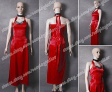 Resident Evil 5 Cosplay Ada Wong Costume Red Dress For Halloween Party To Wear