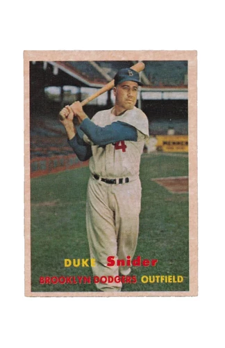 Topps Duke Snider Baseball 1957 Season Sports Trading Cards & Accessories