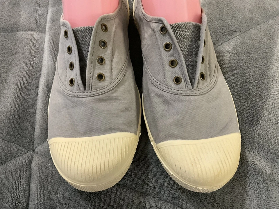 Zapatillas deportivas unisex para adultos Natural World ecológicas verde pálido 100 % algodón orgánico Foto 3 de 4