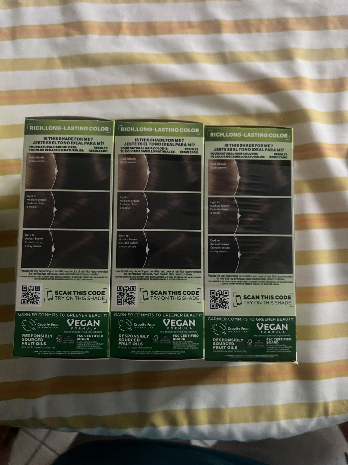 3 Pack Garnier Nutrisse Nourishing Color Creme Truffle #50 MEDIUM NATURAL BROWN