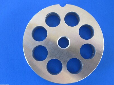 #22 Stainless Steel Meat Grinder Plate – 1/4 Inch (6mm) – Fits Hobart, LEM, Cabelas, Universal & More