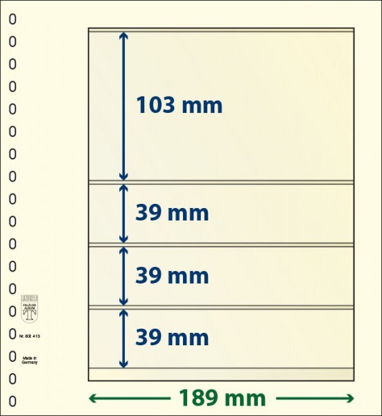 Lindner 802413P T-Blanko Sheets Personal Creations Height: 39,39,39,103 Mm.