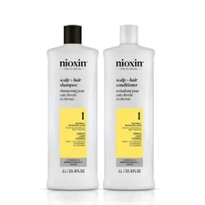 Nioxin System #1 Liter Duo (Shampoo and Scalp Therapy Conditioner), 33.8 oz PUMP