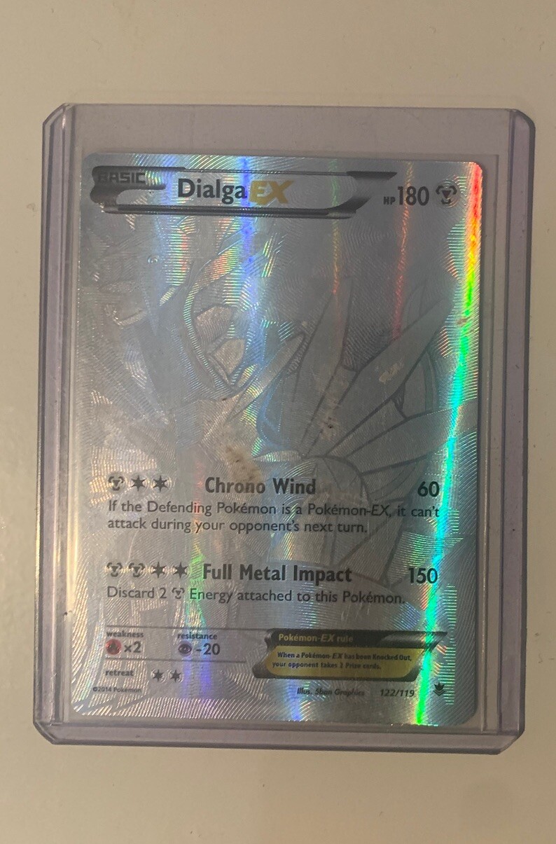 2014 Pokemon XY Full Art Dialga Ex Holo MINT Phantom Forces 122/119 Card