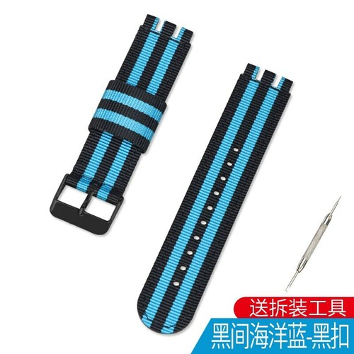 17 mm 19 20 mm cintura in nylon estremità 3 convesse cinturini in tela per cinturino orologio campione - Foto 40 di 48